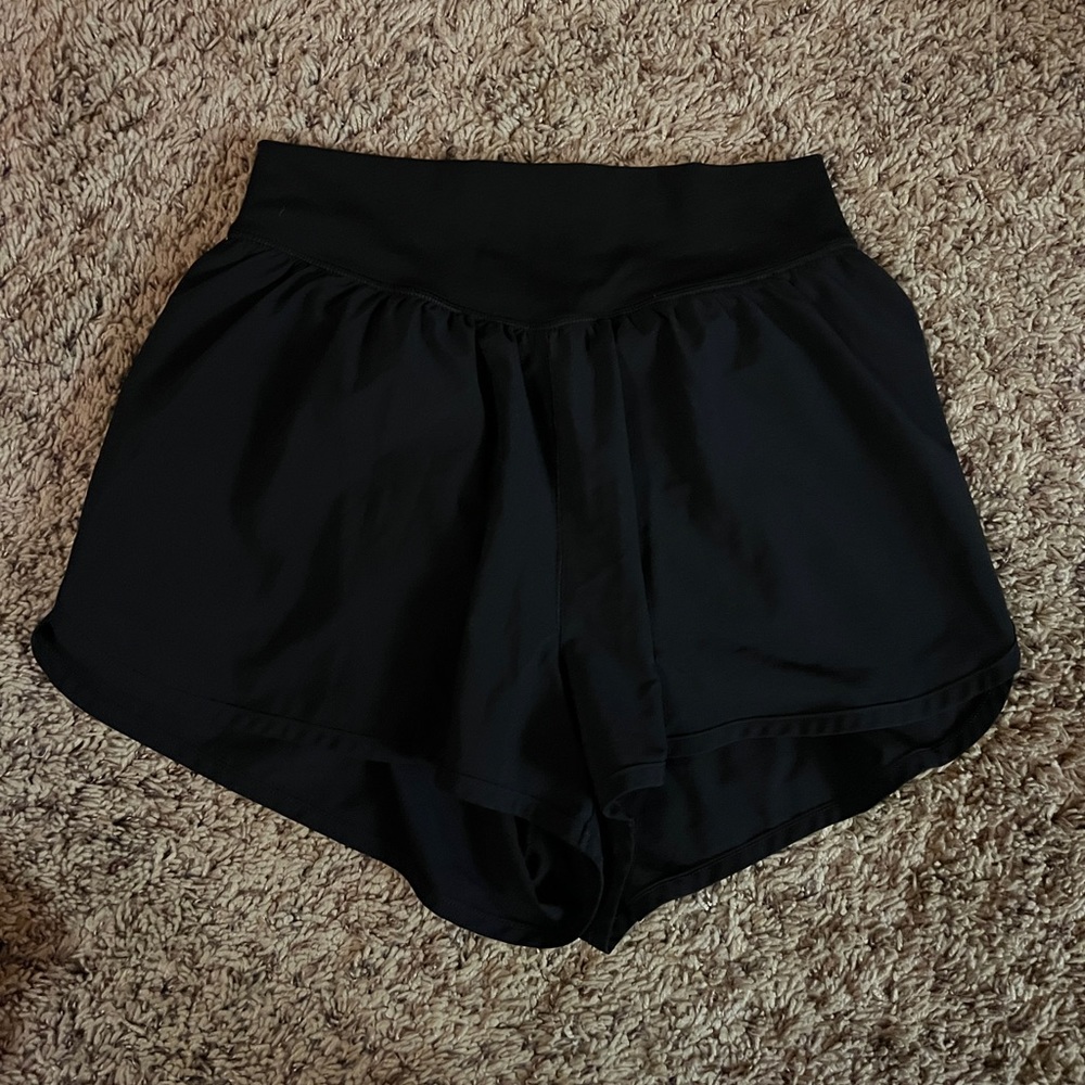 Offline Black Gym Shorts with lining